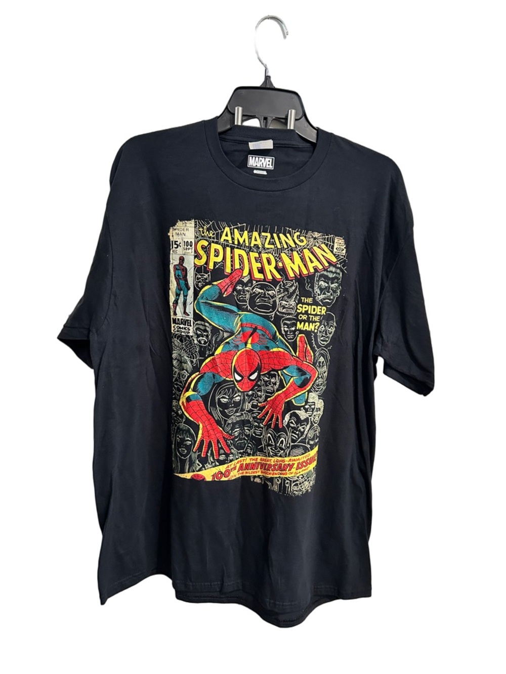Marvel Black Short-Sleeve Amazing Spider-Man Comic Tee
